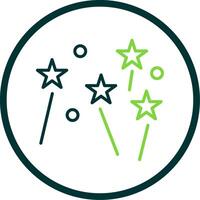 Fireworks Line Circle Icon Design vector