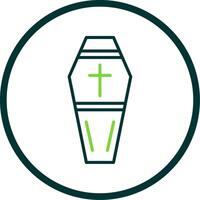 Coffin Line Circle Icon Design vector