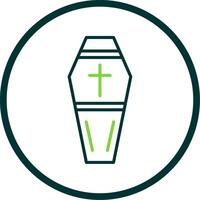 Coffin Line Circle Icon Design vector