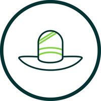 Hat Line Circle Icon Design vector