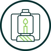 Lantern Line Circle Icon Design vector