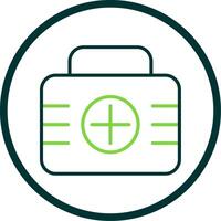 First Aid Line Circle Icon Design vector