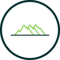 Mountain Line Circle Icon Design vector