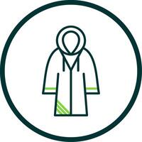 Raincoat Line Circle Icon Design vector