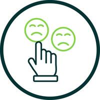 Customer Satisfaction Line Circle Icon Design vector