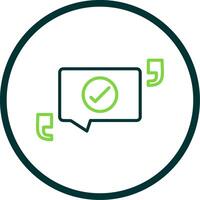 Quotation Line Circle Icon Design vector