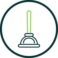 Plunger Line Circle Icon Design vector