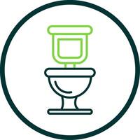 Toilet Line Circle Icon Design vector