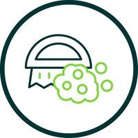 Brush Line Circle Icon Design vector