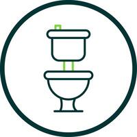 Toilet Line Circle Icon Design vector