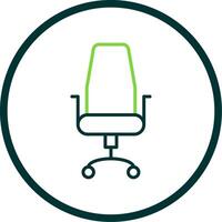 Chair Line Circle Icon Design vector