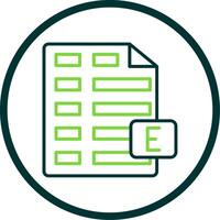 sobresalir línea circulo icono diseño vector