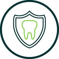 Tooth Line Circle Icon Design vector