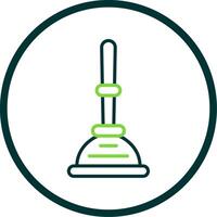 Plunger Line Circle Icon Design vector
