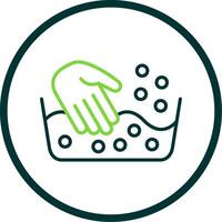 Laundry Line Circle Icon Design vector
