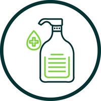 Liquid Soap Line Circle Icon Design vector