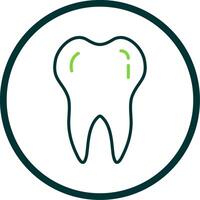 Tooth Line Circle Icon Design vector