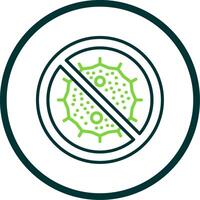 Bacteria Line Circle Icon Design vector