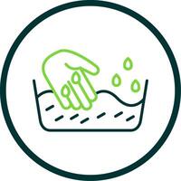 Laundry Line Circle Icon Design vector