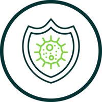 Bacteria Line Circle Icon Design vector
