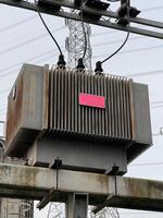 large electric transformers are used in factories photo