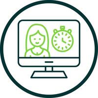 Timer Line Circle Icon Design vector