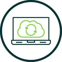 Syncronization Line Circle Icon Design vector