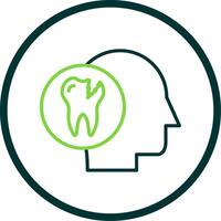 Toothache Line Circle Icon Design vector