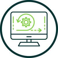 Agile Line Circle Icon Design vector