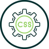 Css Coding Line Circle Icon Design vector