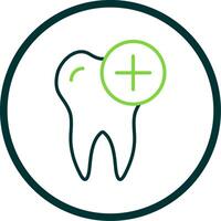 Dentist Line Circle Icon Design vector