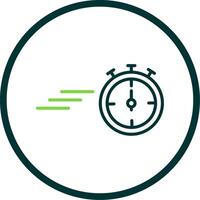 Timer Line Circle Icon Design vector