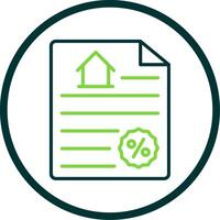 Contract Line Circle Icon Design vector