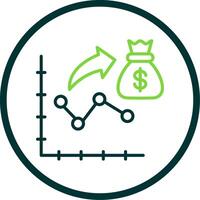 Average Selling Price Line Circle Icon Design vector