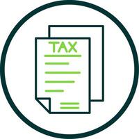 Taxes Line Circle Icon Design vector