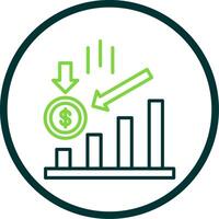 Losses Line Circle Icon Design vector