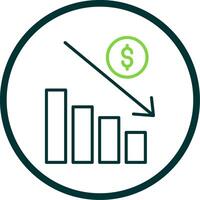 Losses Line Circle Icon Design vector