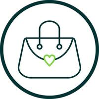 Purse Line Circle Icon Design vector