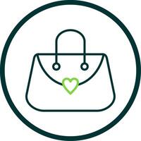 Purse Line Circle Icon Design vector