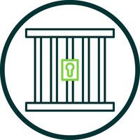 Prison Line Circle Icon Design vector