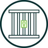 Prison Line Circle Icon Design vector