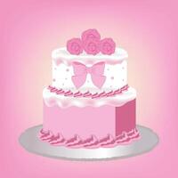 Cake design for bakery shop vector