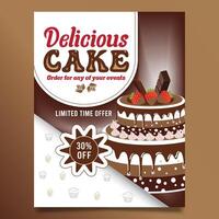 Cake banner design vector