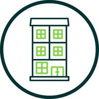 Appartment Line Circle Icon Design vector