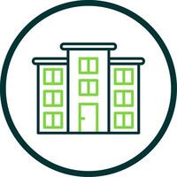 Flat Line Circle Icon Design vector