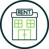 Renting Line Circle Icon Design vector