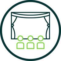 Cinema Line Circle Icon Design vector