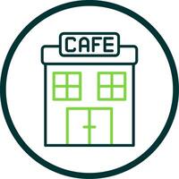 Cafe Line Circle Icon Design vector