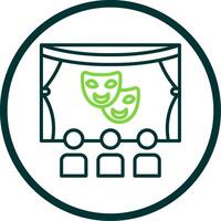 Theater Line Circle Icon Design vector