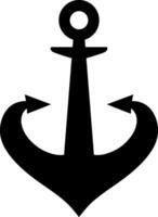 Stencil anchor clipart Sea symbol vector